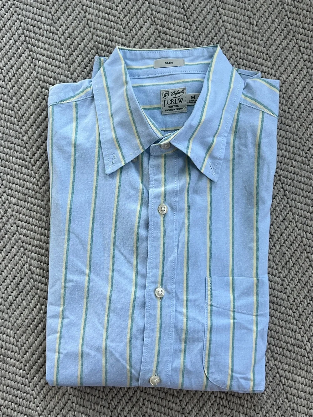 J. Crew Men's Broken-In Oxford Light Blue Button-Down Shirt
